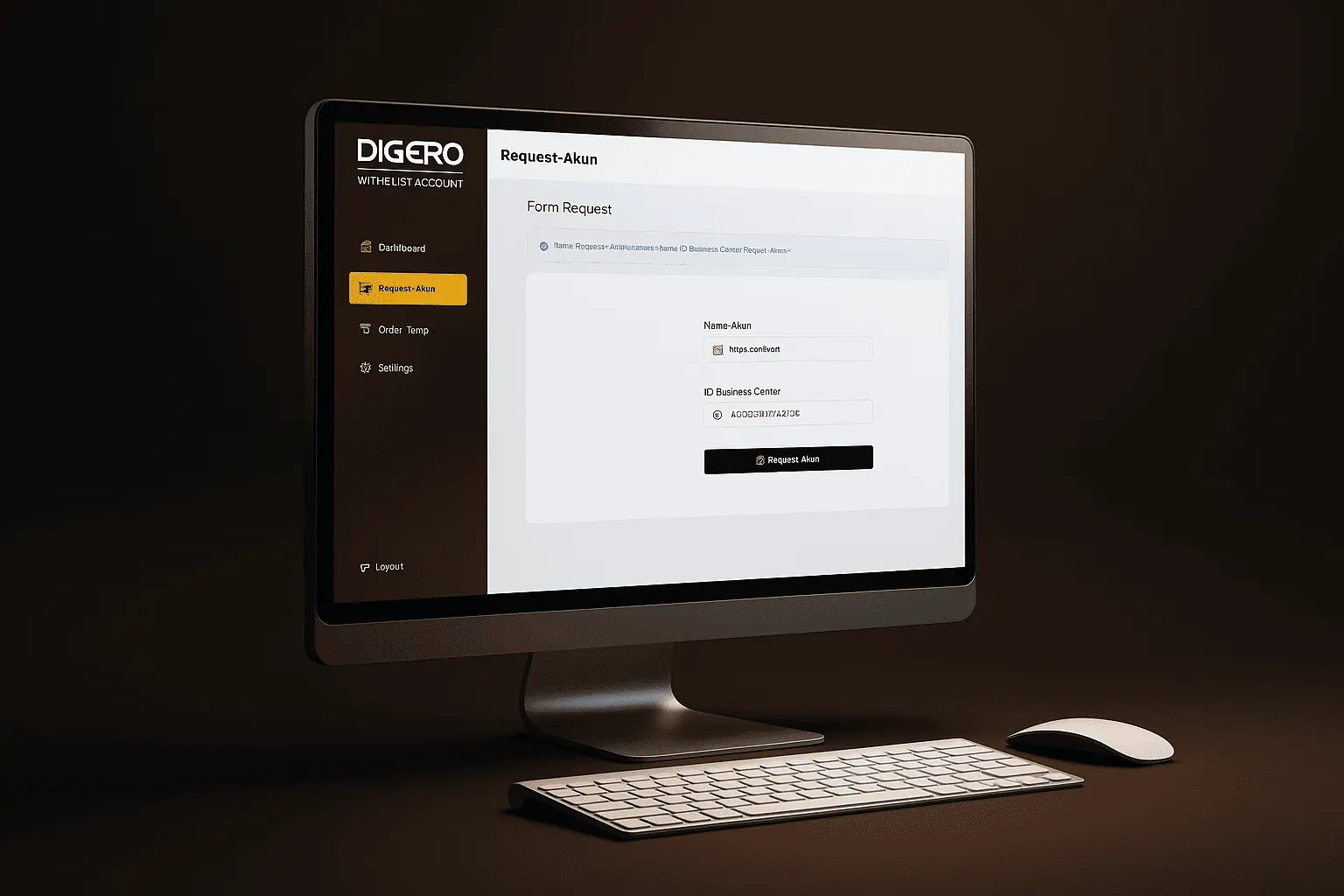 Dashboard manajemen akun whitelist TikTok dengan multiple store dan analytics campaign